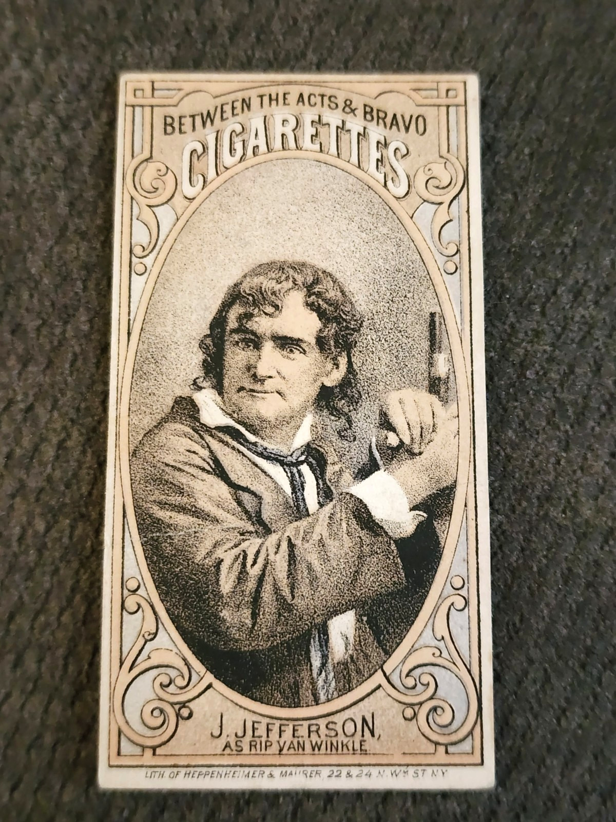 1880s Between the Acts & Bravo Cigarettes Thomas H. Hall Joseph Jefferson