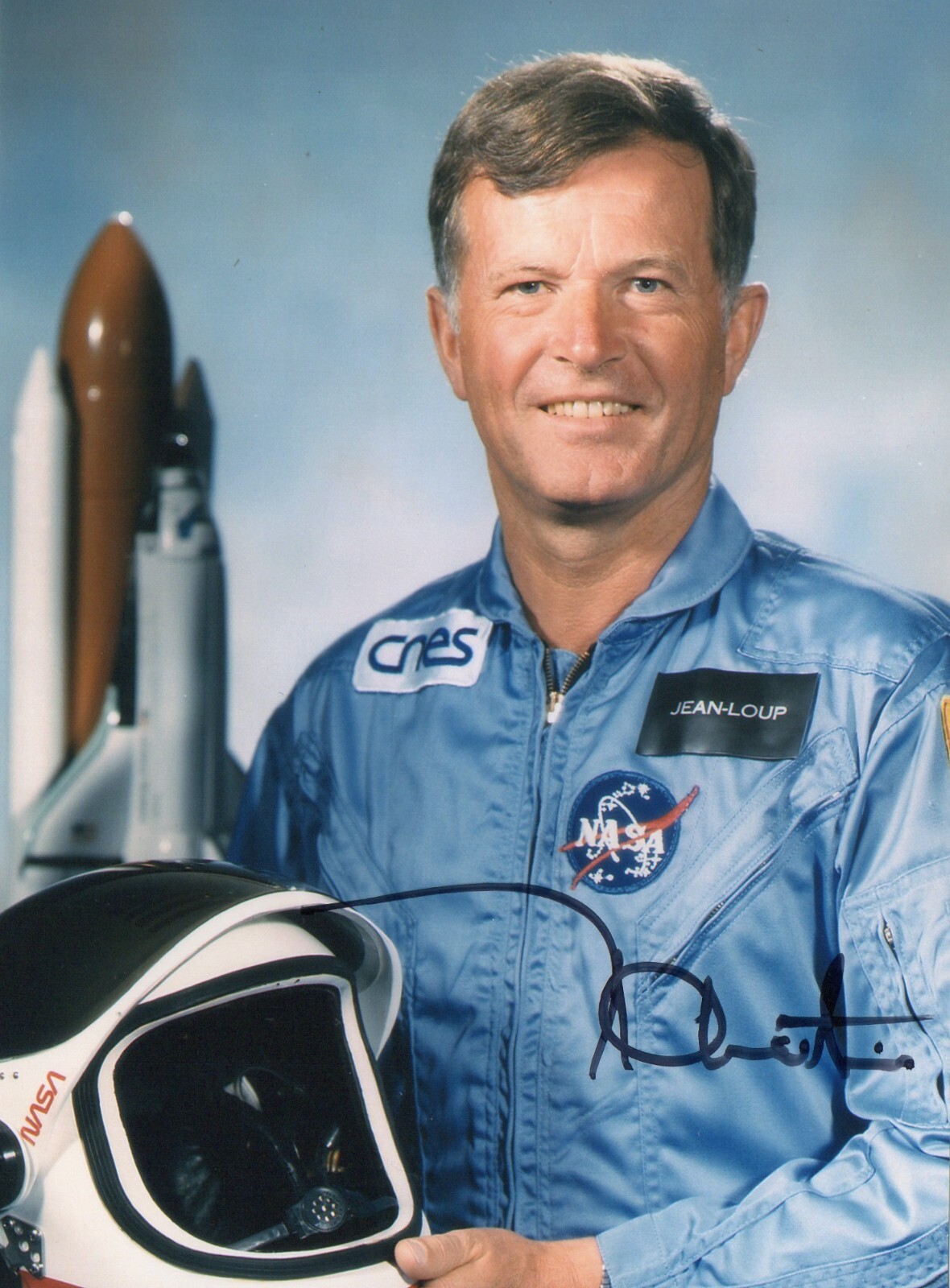 5x7 Original Autographed Photo of French Astronaut Jean-Loup Chrétien