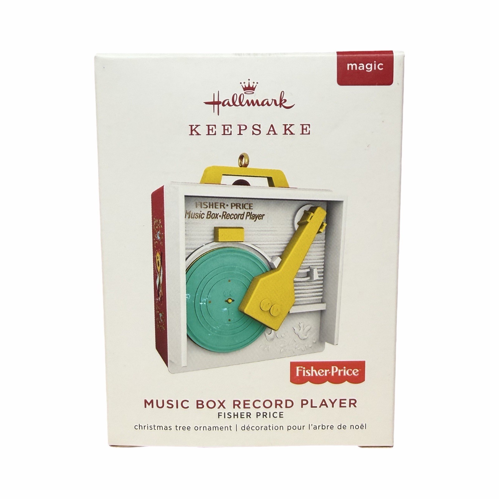 2019 Hallmark Keepsake Fisher-Price Music Box Record Player Christmas Ornament