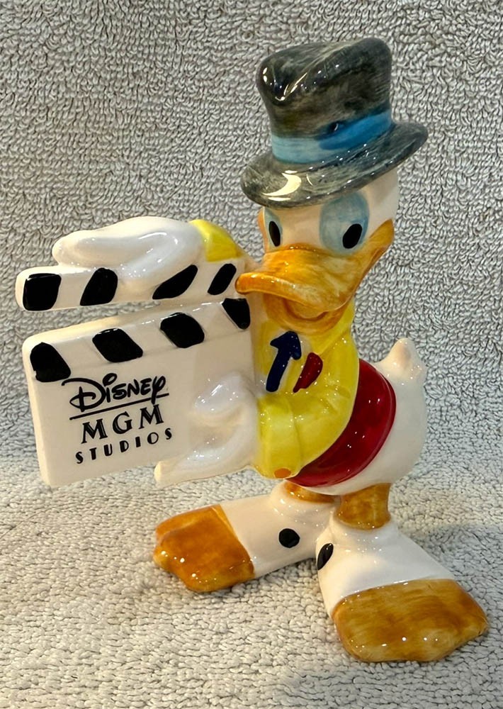 Vintage 1987 Disney MGM Studios Donald Duck Movie Director Ceramic Figurine