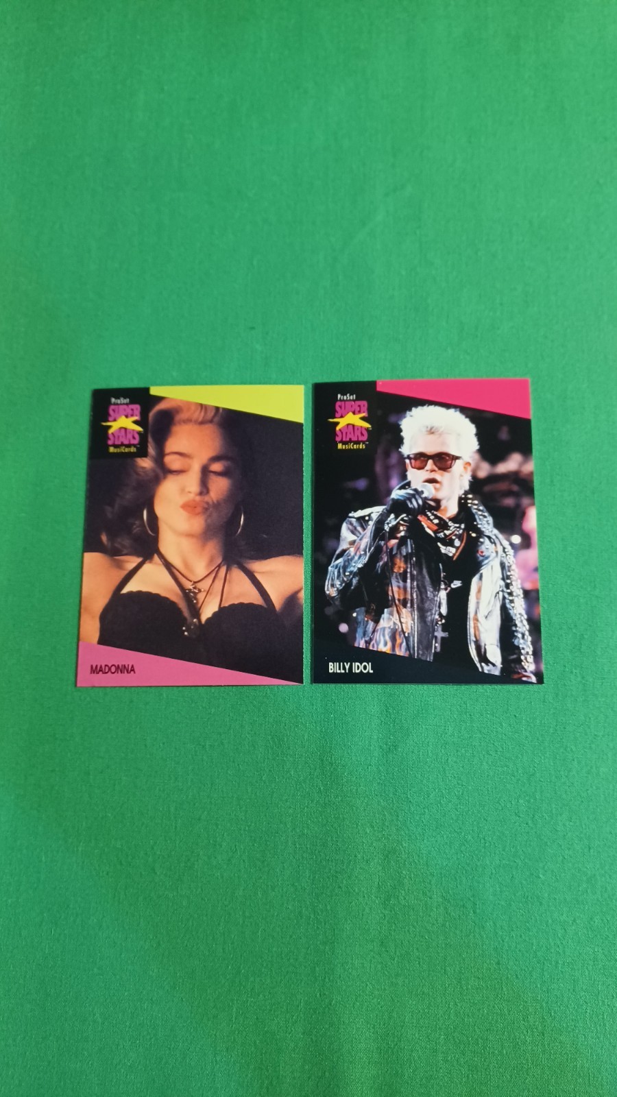 1991 Pro Set Super Stars Musicards Lot Of 2 Madonna & Billy Idol Pop & Rock 