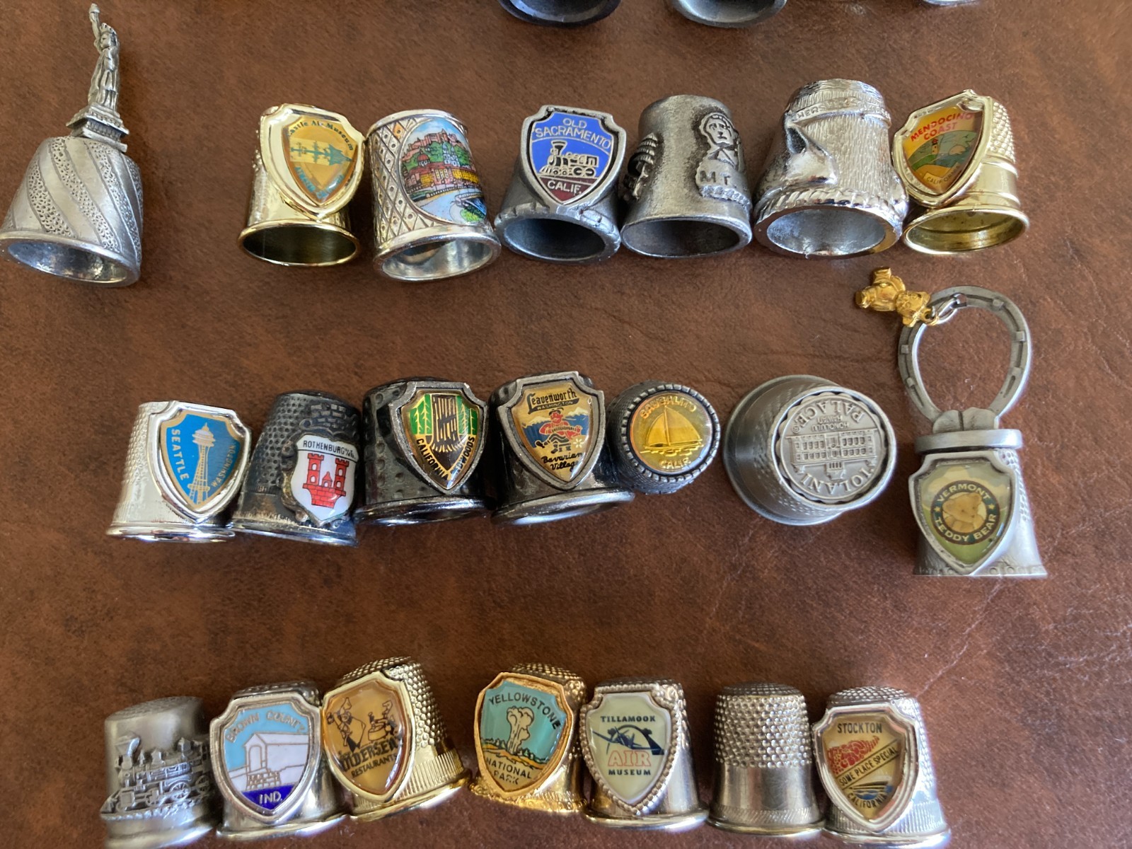 Vintage Pewter, Porcelain, Thimbles Mixed Lot of 28 Pieces