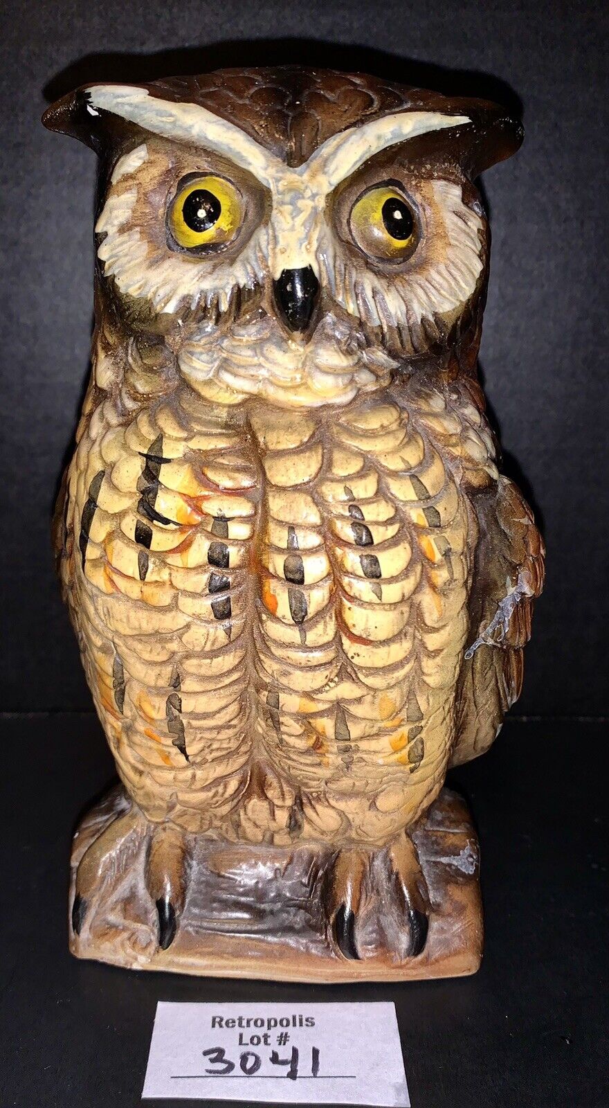 Vintage Retro Ceramic Inarco Owl Figurine Planter
