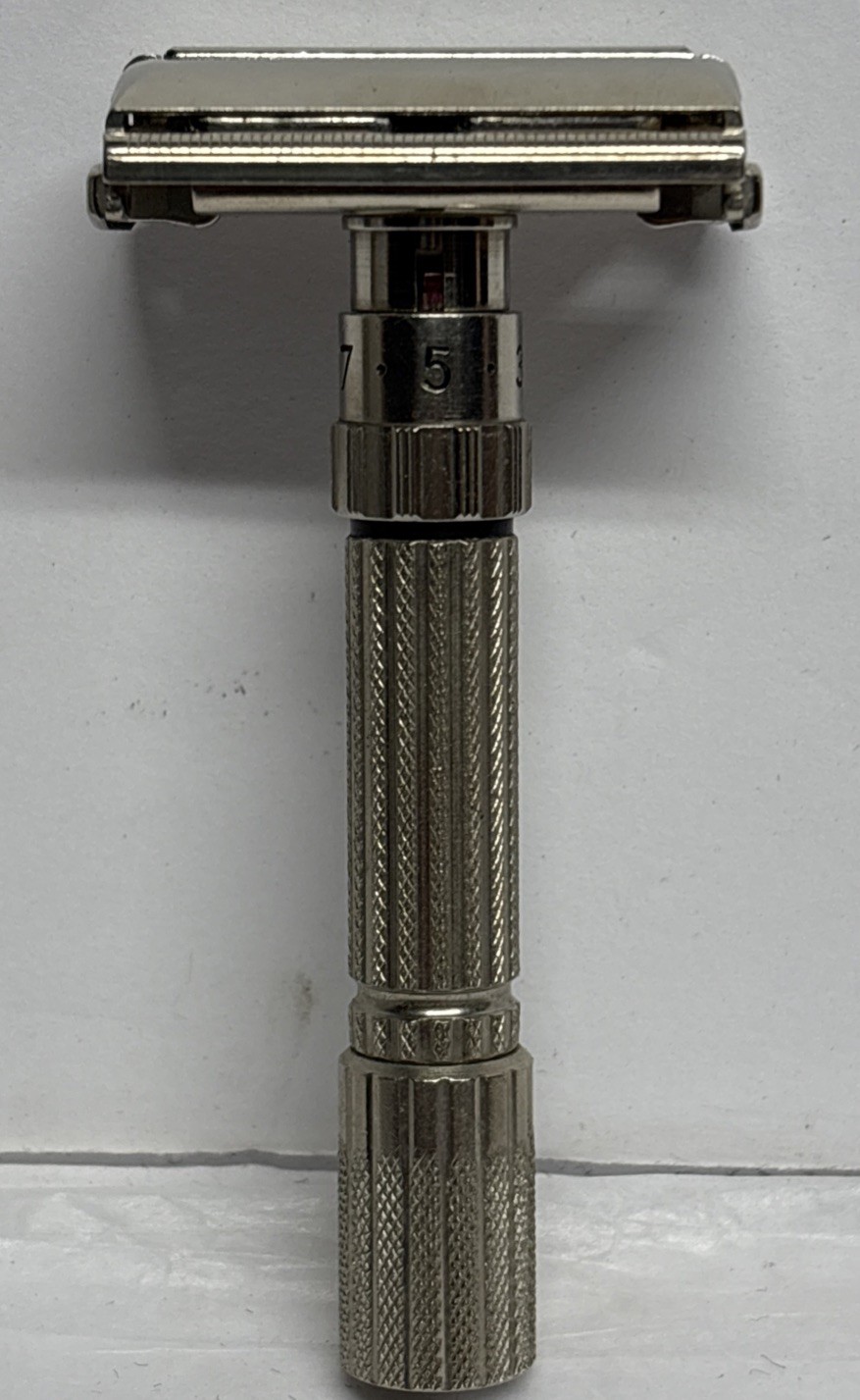 Vintage Gillette Fatboy Safety Razor E-3 1959 Adjustable 1 To 9 Great Condition
