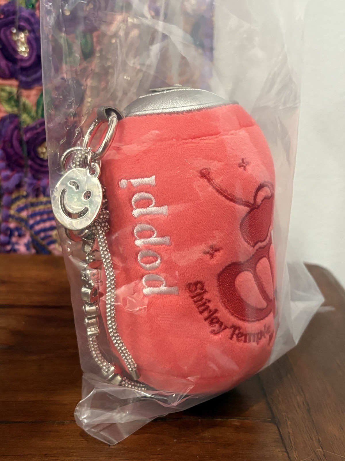 Authentic Poppi Shirley Temple Soda Keychain Bag Charm New