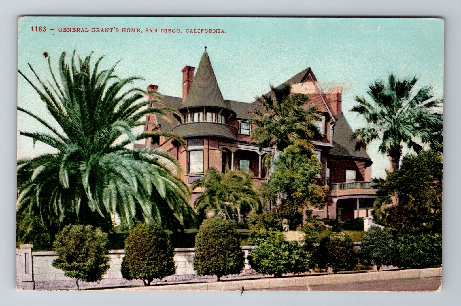 San Diego CA-California, General Grant\'s Home, Antique, Vintage c1908 Postcard