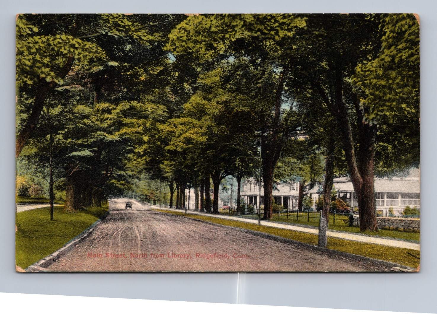 Antique Connecticut Postcard RIDGEFIELD Main Street 1906