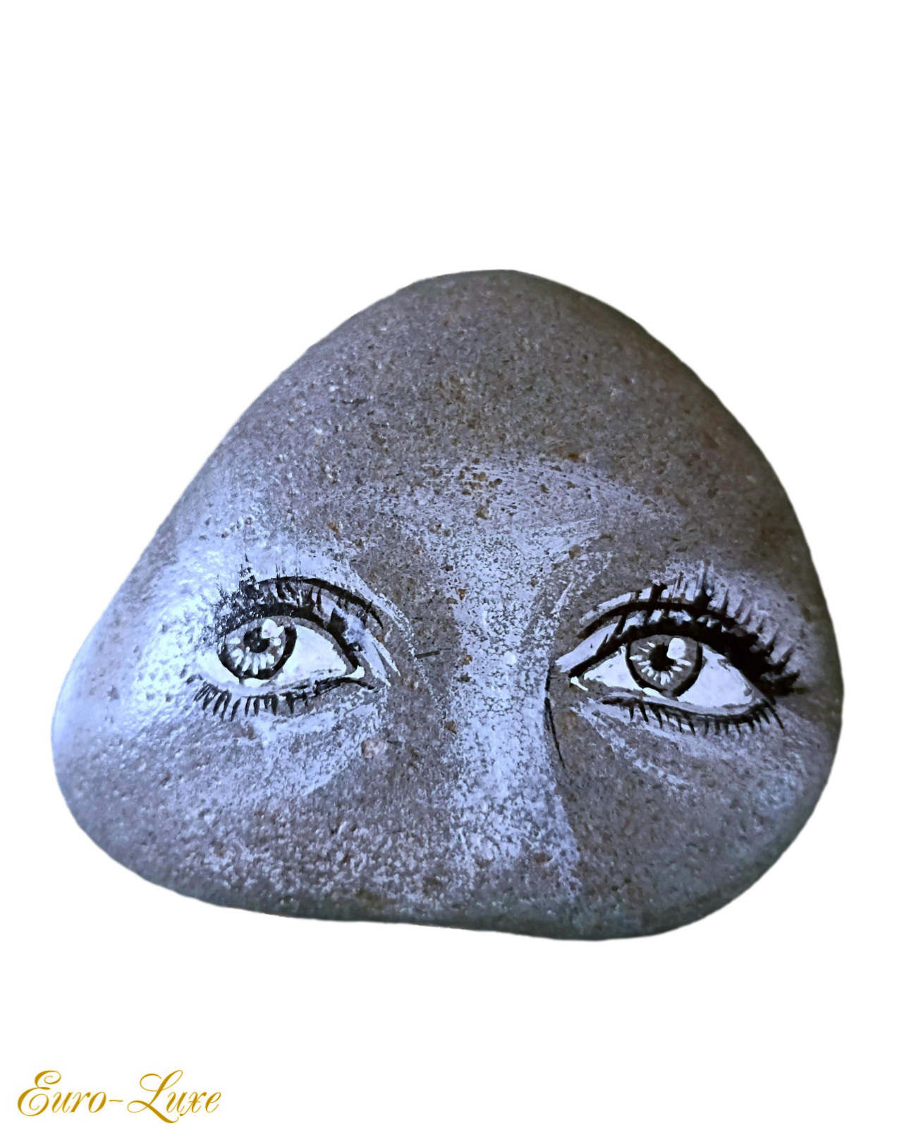 1965 SIGNED & NUMBERED HAND-PAINTED WATCHING STONE ROCK #110 ARTWORK PAPERWEIGHT