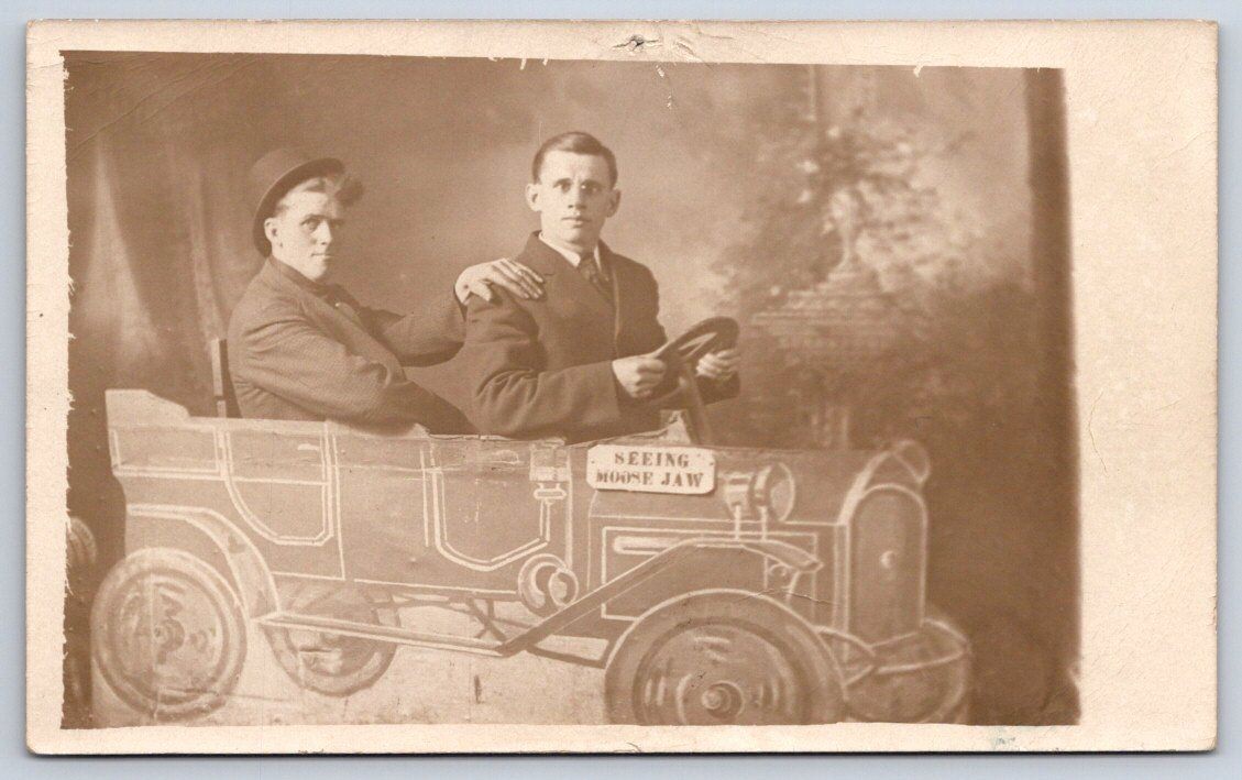 Antique Canada Postcard MOOSE JAW Saskatchewan Prop Car RPPC Antique Canada Postcard MOOSE JAW Saskatchewan Prop Car RPPC