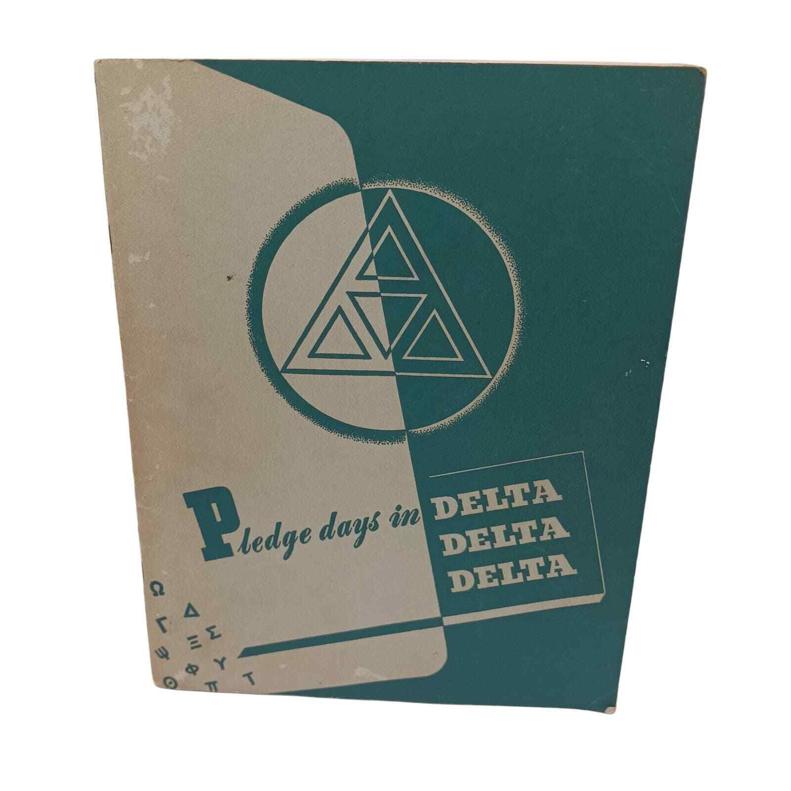 Vintage 1953 Pledge Days in Delta Delta Delta Sorority Names 
