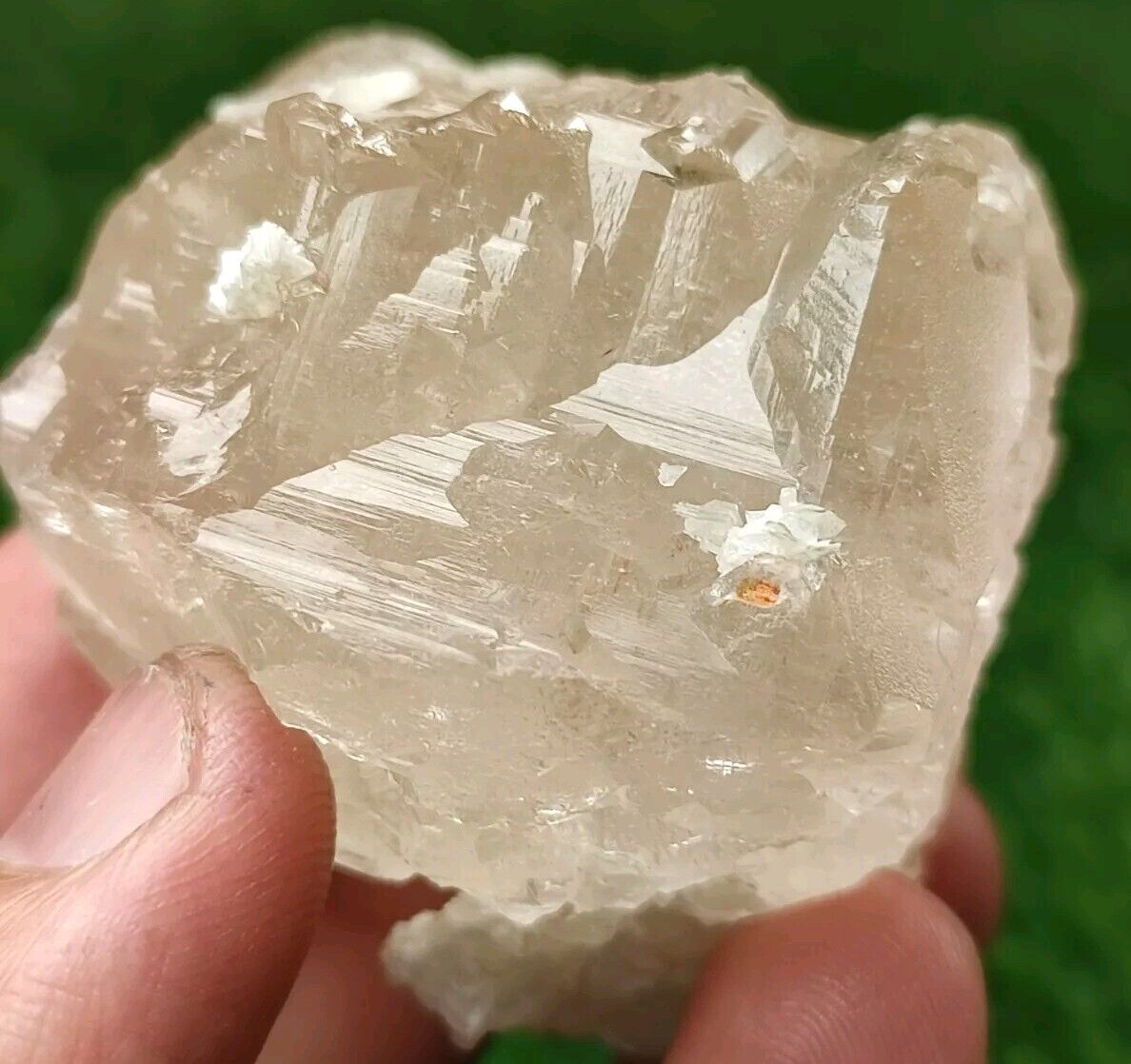 Topaz Etched Large Crystal, With Muscovite Mica Having Unique Multi Terminations