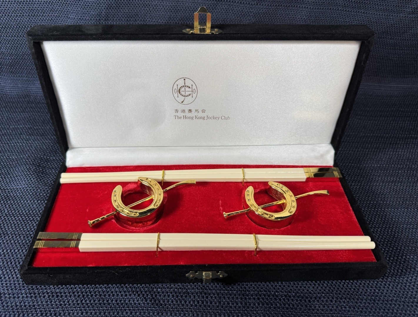 Vintage Hong Kong Jockey Club Chopstick Gift Set