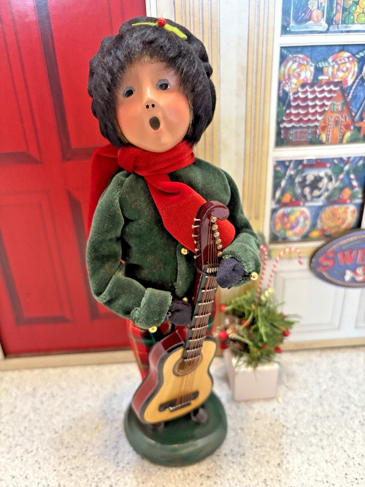 Byers Choice Carolers 2014 Beautiful Boy with Musical Instrument - Guitar