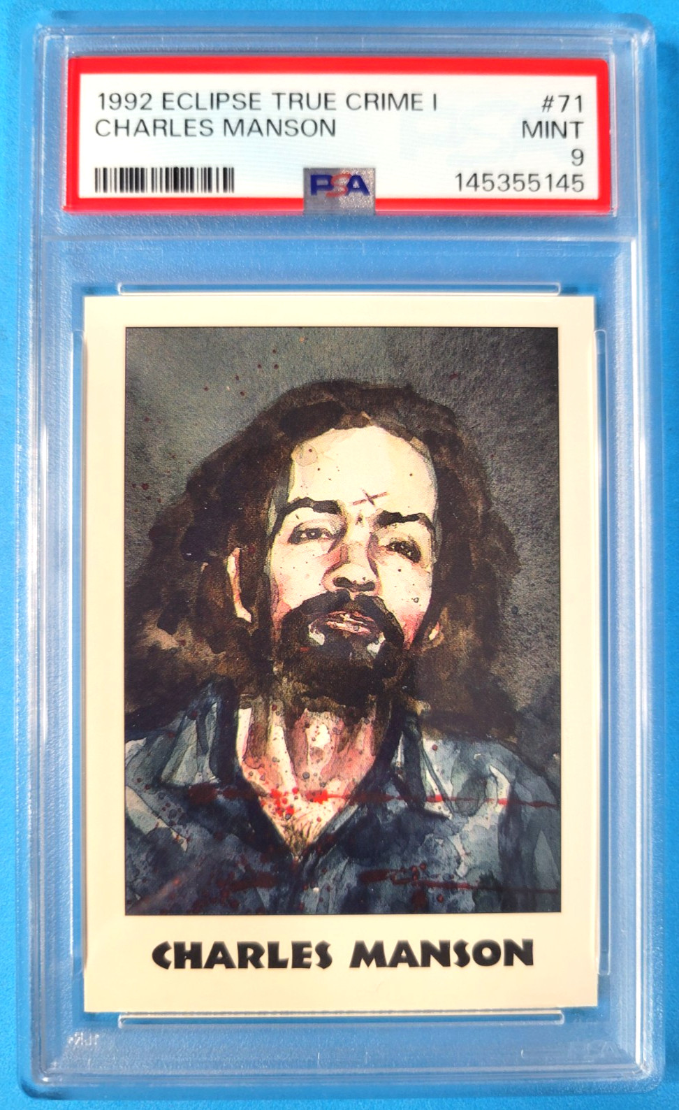 Charles Manson 1992 Eclipse True Crime #71 PSA 9 MINT Serial Killer