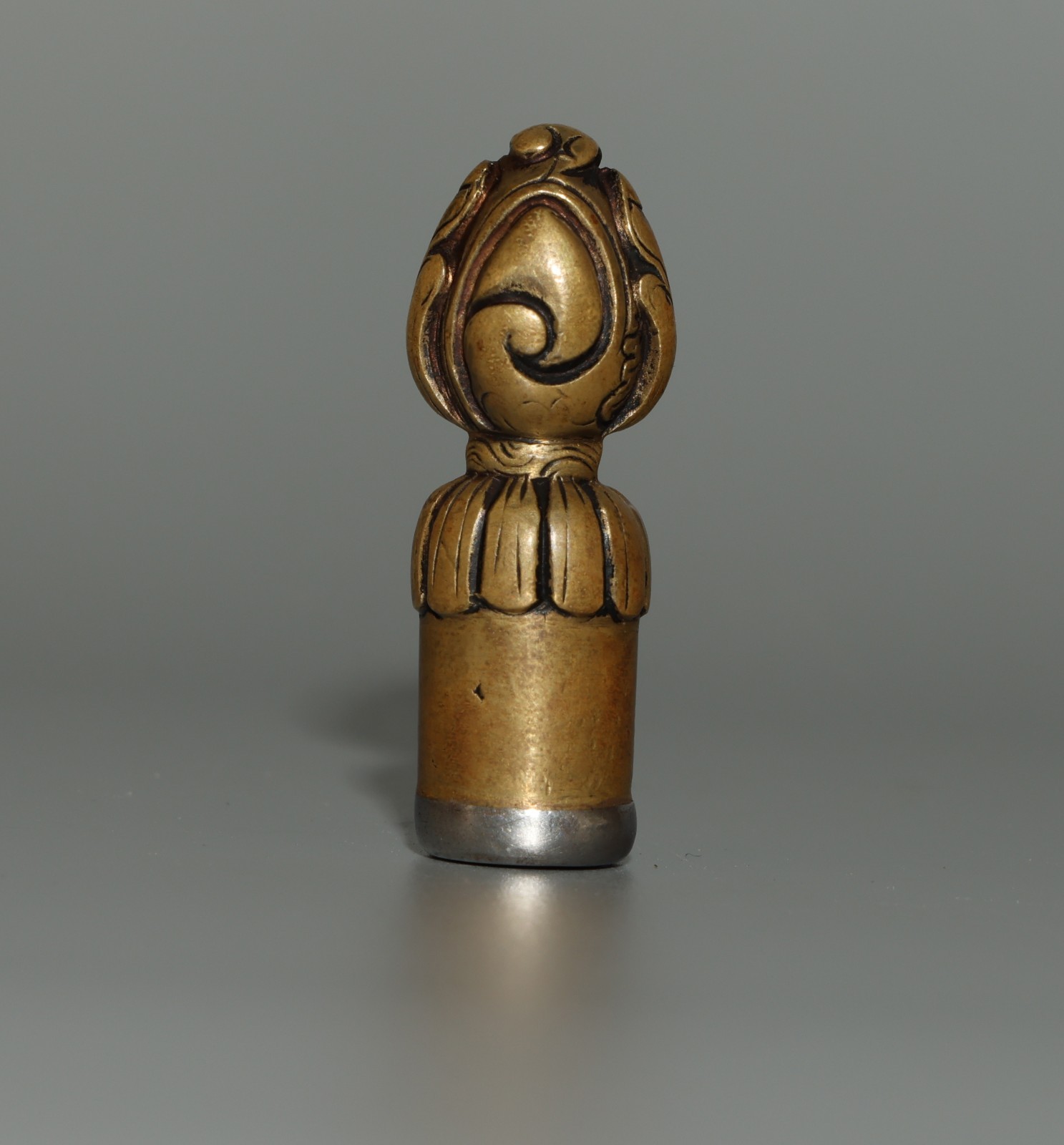 Real Rare Tibet 1800s Old Antique Buddhist Alloy Copper Iron Seal Stamper Amulet