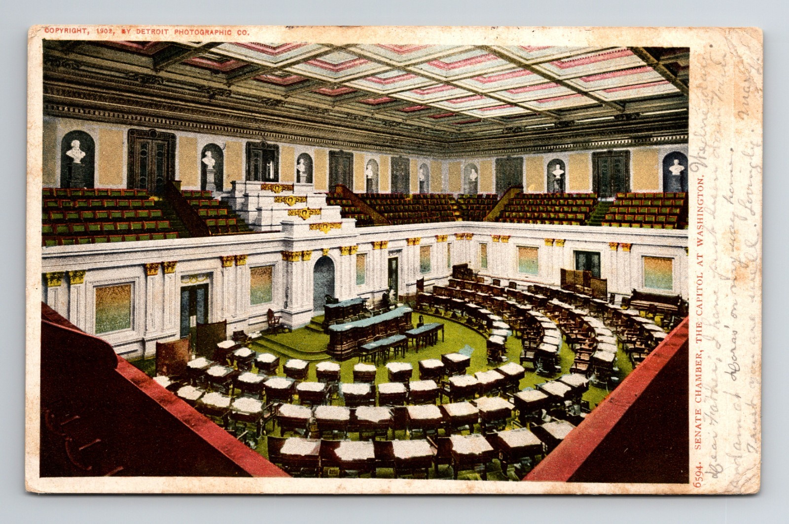 Postcard Washington, D.C. - Senate Chamber, The Capitol, Posted 1906