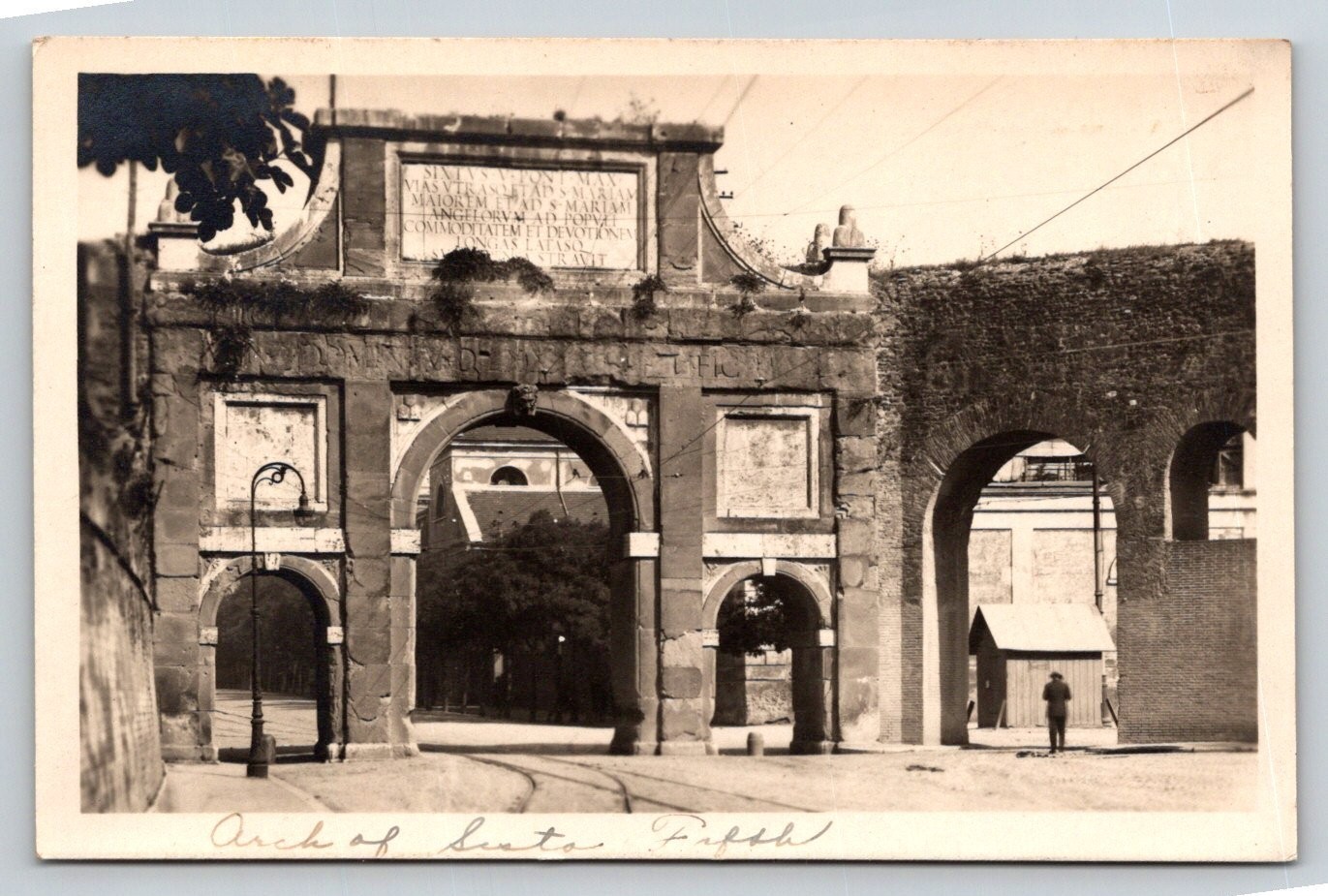 Vintage RPPC Rome Arch of Sixtus V Porta Furba Acqua Felice Italian Landmark Vintage RPPC Rome Arch of Sixtus V Porta Furba Acqua Felice Italian Landmark