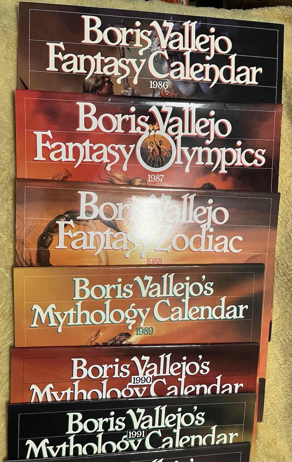 Boris Vallejo Calendars Lot Of 15 Rare Vintage 1986 Through 1998