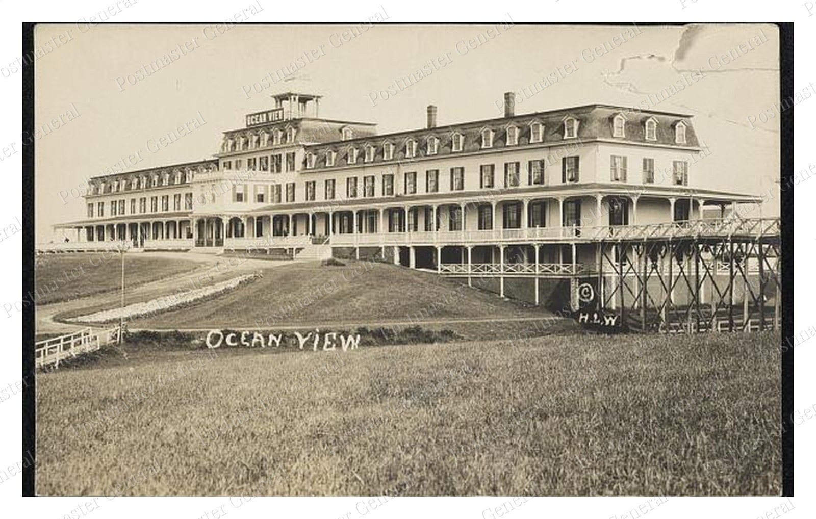 Block Island Ocean View Hotel Standard Postcard COPY RPPC