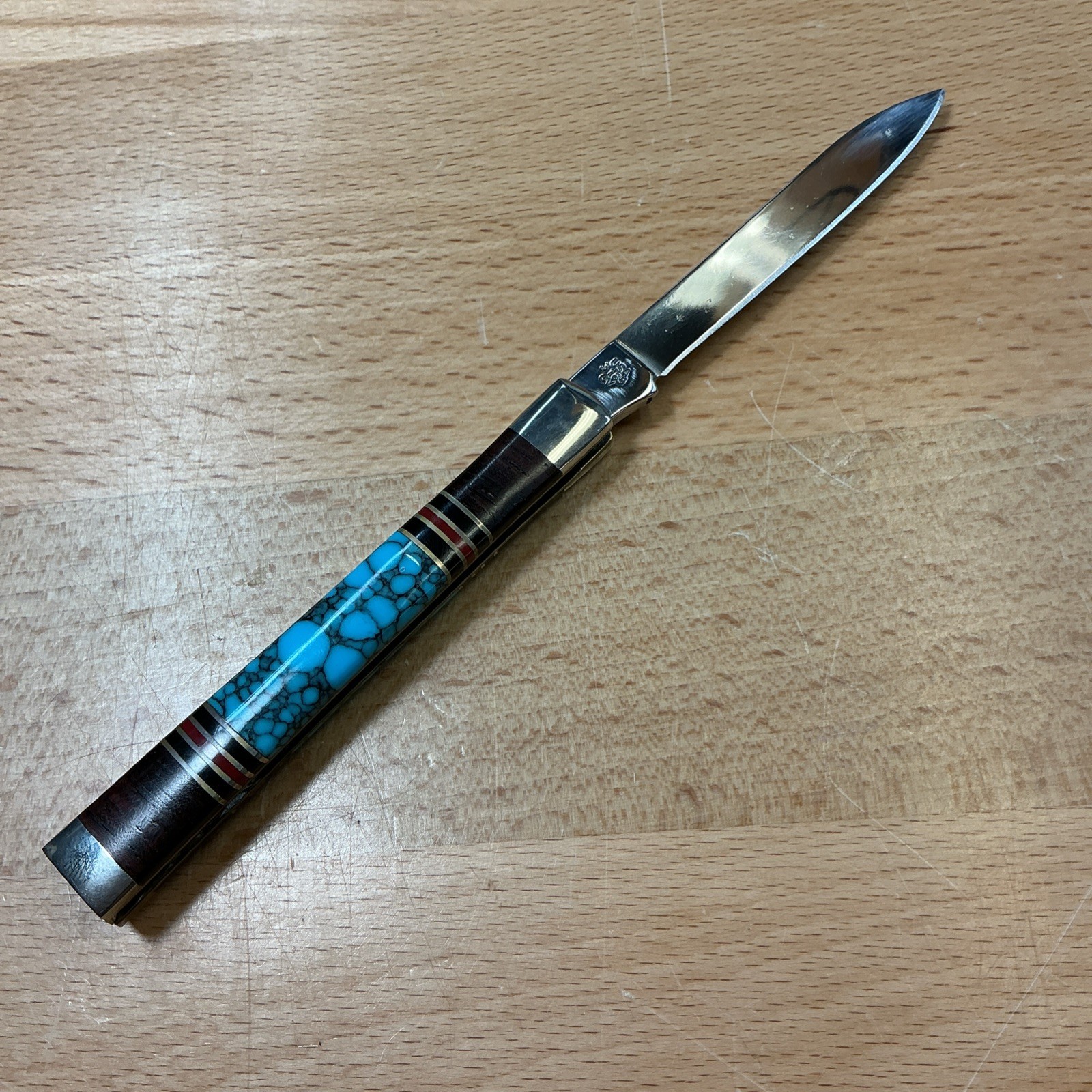 Case XX 3185 CV U.S.A. Blue (Turquoise) & Brown 2002 Doctors Knife New