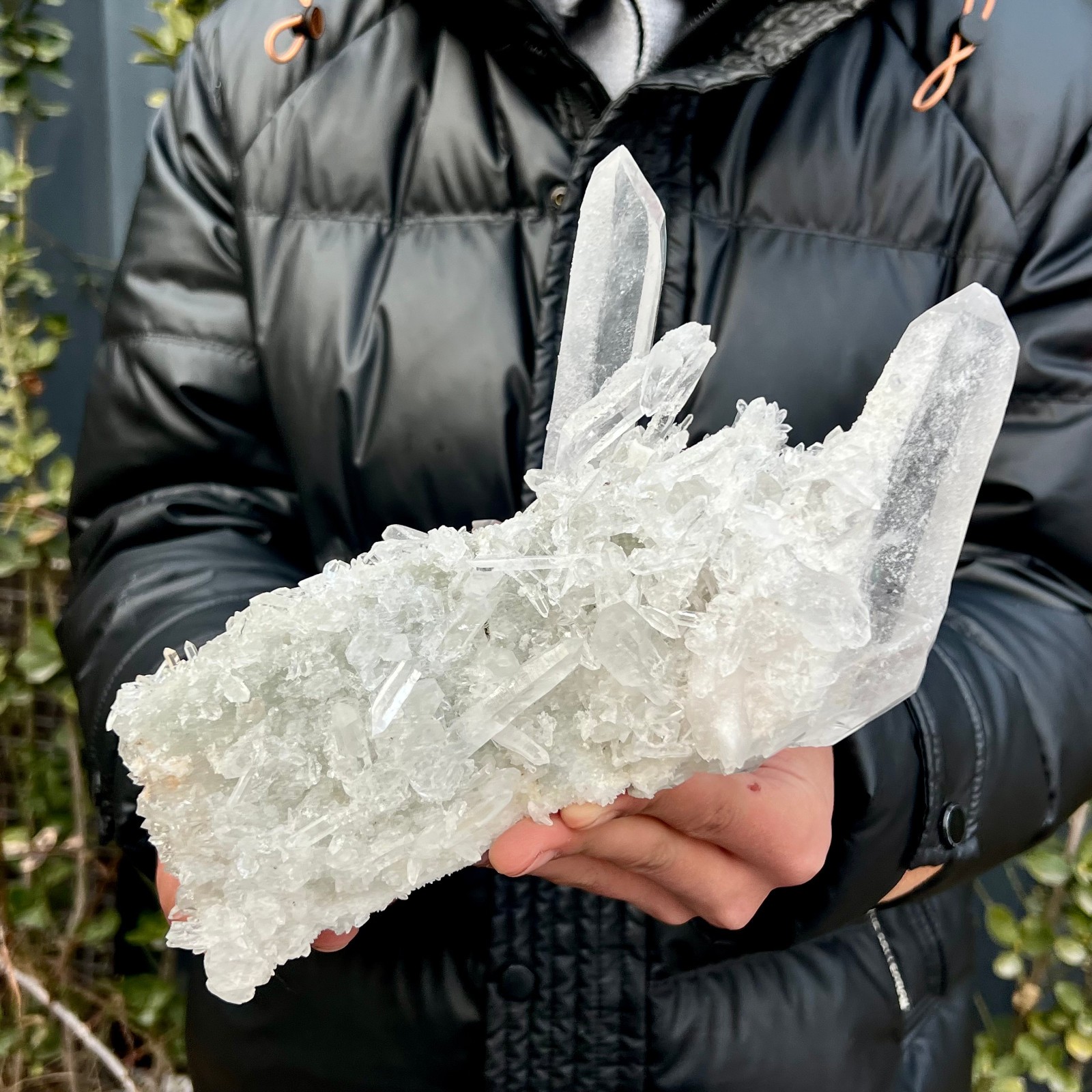 3.4LB A + + + natural white crystal Himalayan quartz cluster / mineralsls