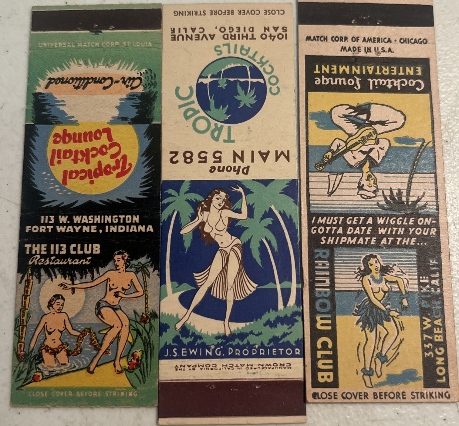 ~VINTAGE lot Of Hawaiian Matchbooks, All unused in mint condition