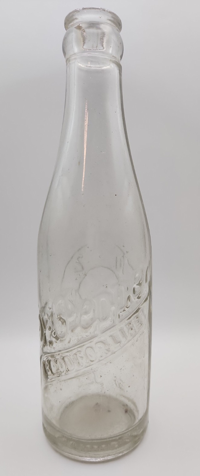 Vintage 1939 Dr Pepper 10-2-4 Embossed Glass Bottle 6.5 oz Greenwood MISS 8 1/8\