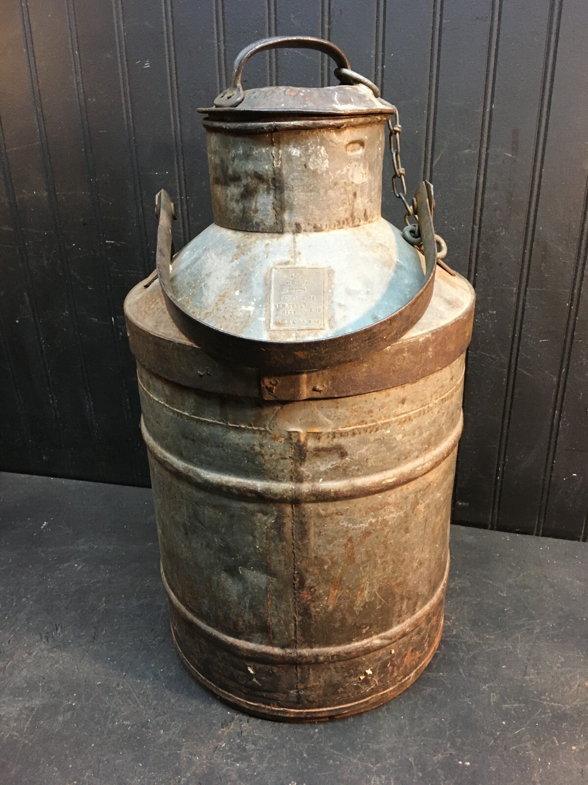 VINTAGE 1920-30s ATLANTIC REFINING CO. 5 GALLON OIL CAN~ELLIS & SONS~GAS, OIL