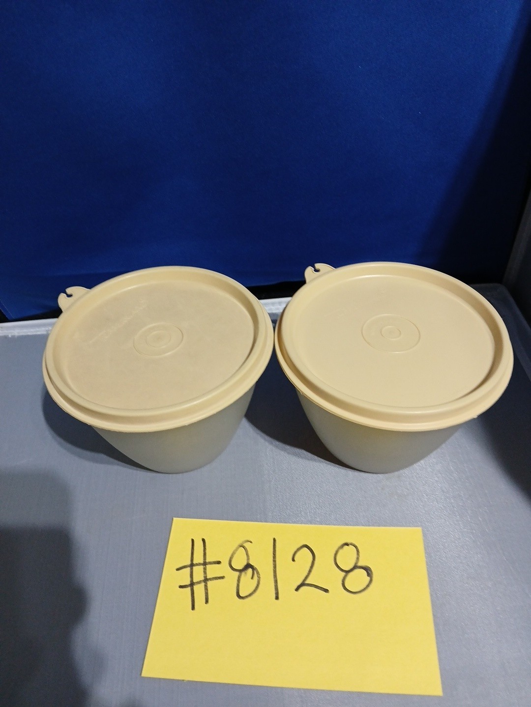 Set of 2 Tupperware Refrigerator 14oz Storage Bowl Container #148 w/ Tan Seals Set of 2 Tupperware Refrigerator 14oz Storage Bowl Container #148 w/ Tan Seals