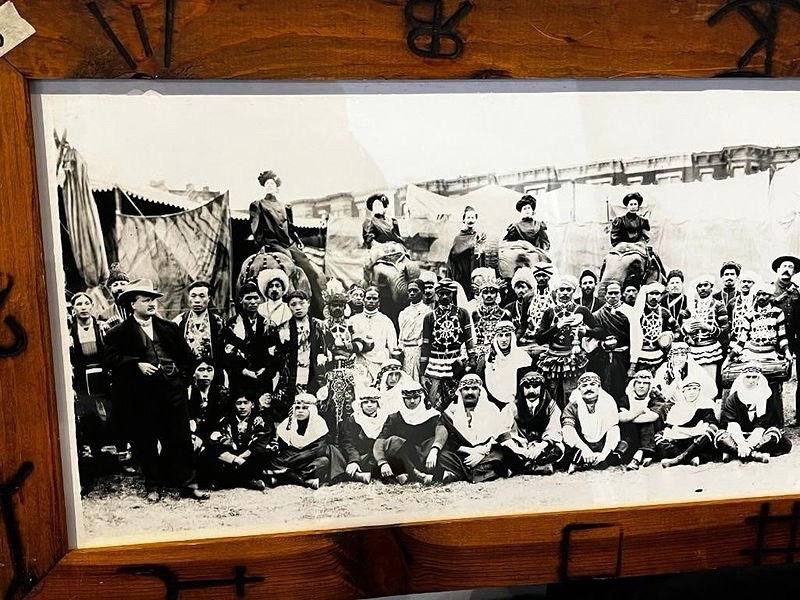 Buffalo Bill Wild West Show Panoramic   International Military PhotoFramed 14x74