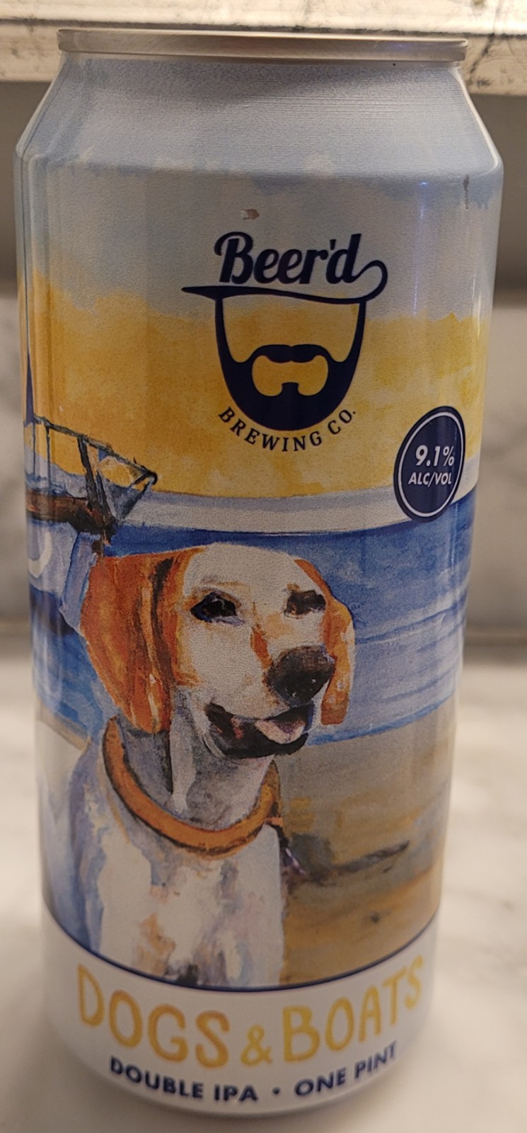 CRAFT Beer Can Dogs & Boats Double IPA Beer\'d Brewing Stonington, CT 16oz