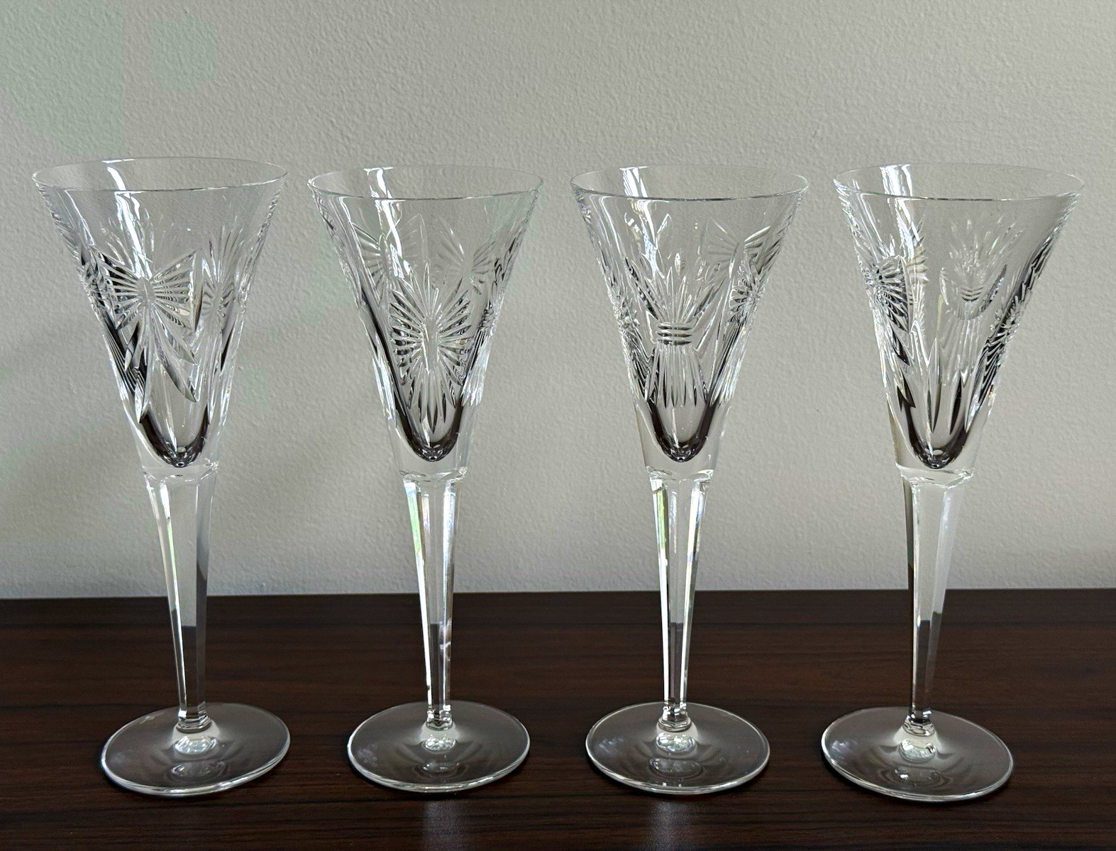 Waterford Millennium 5 Universal Toasts Crystal Flutes – Set of 4 – Rare