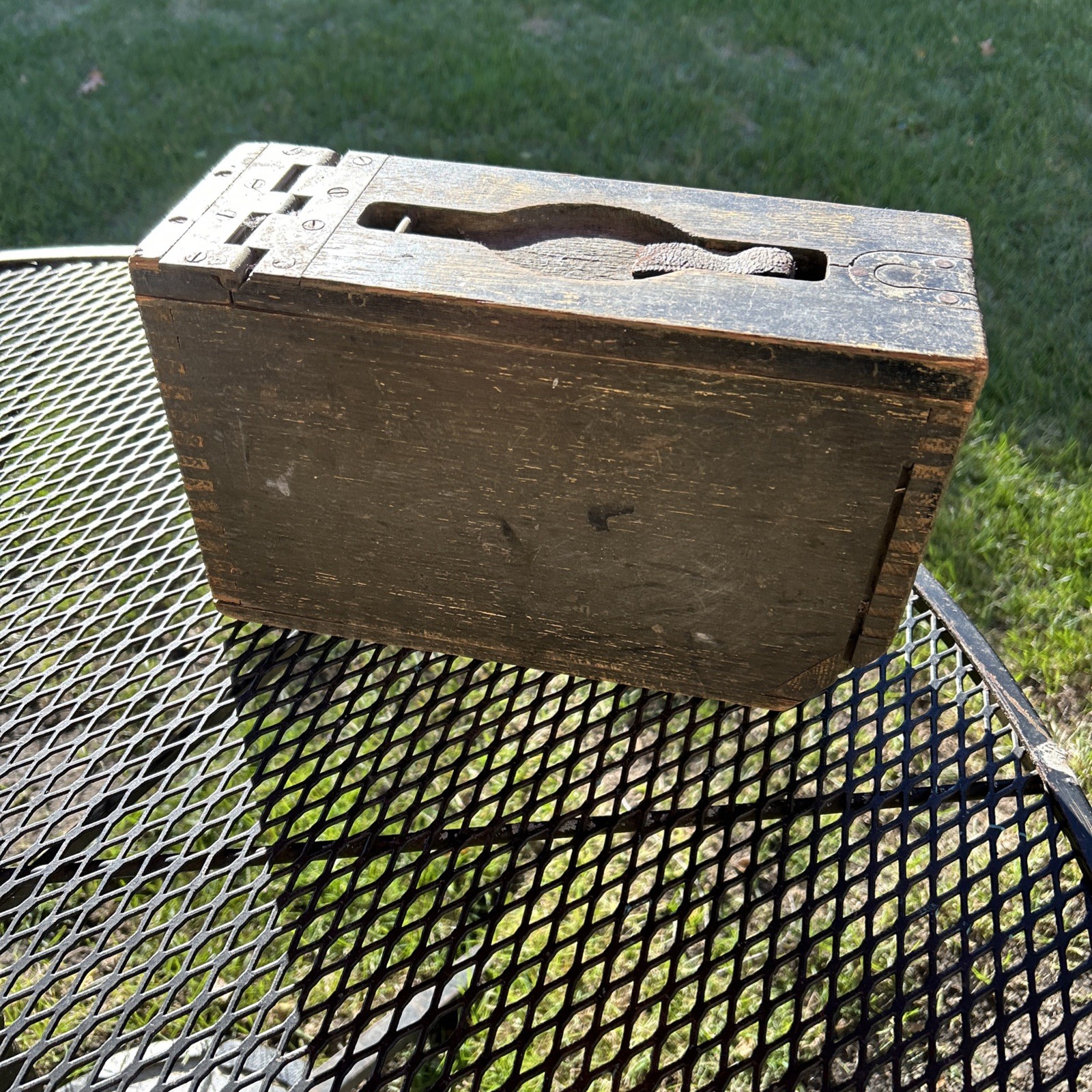 WWI U.S. Browning M1917 .30 Cal Wooden Ammo Box Oak MachinGun Chest