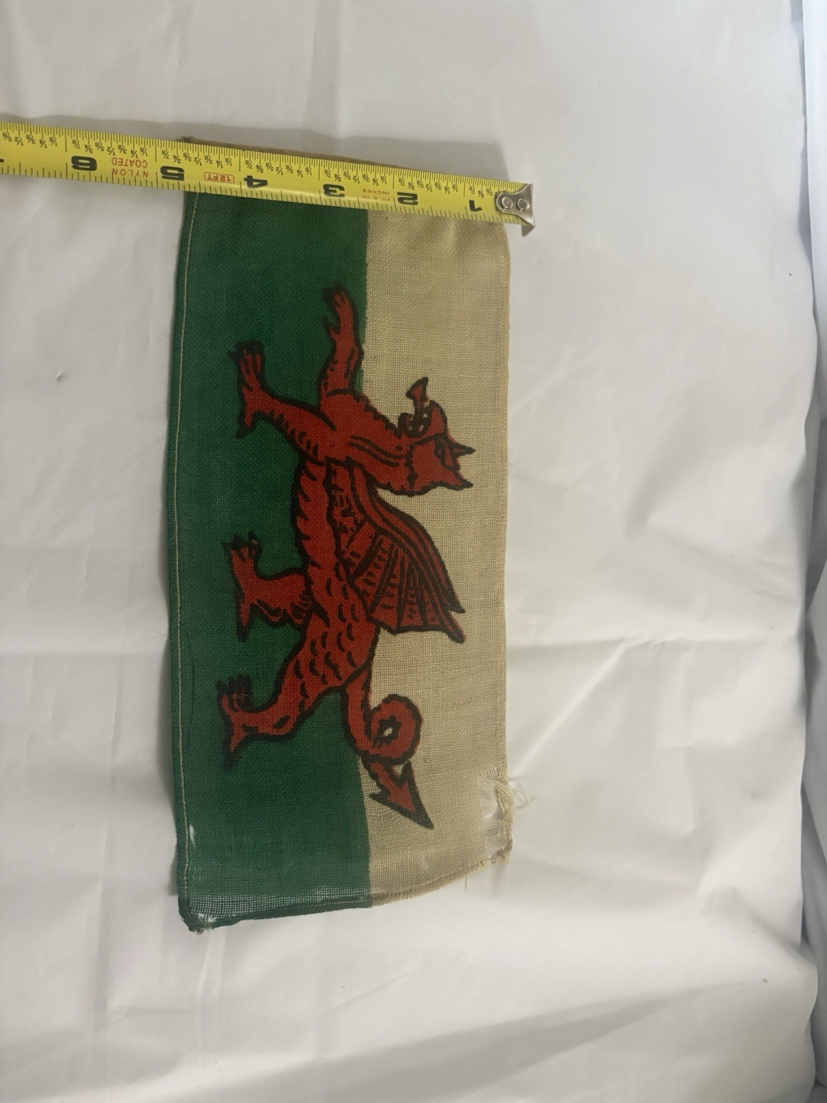 Antique Welsh Flag Wales Draig Goch