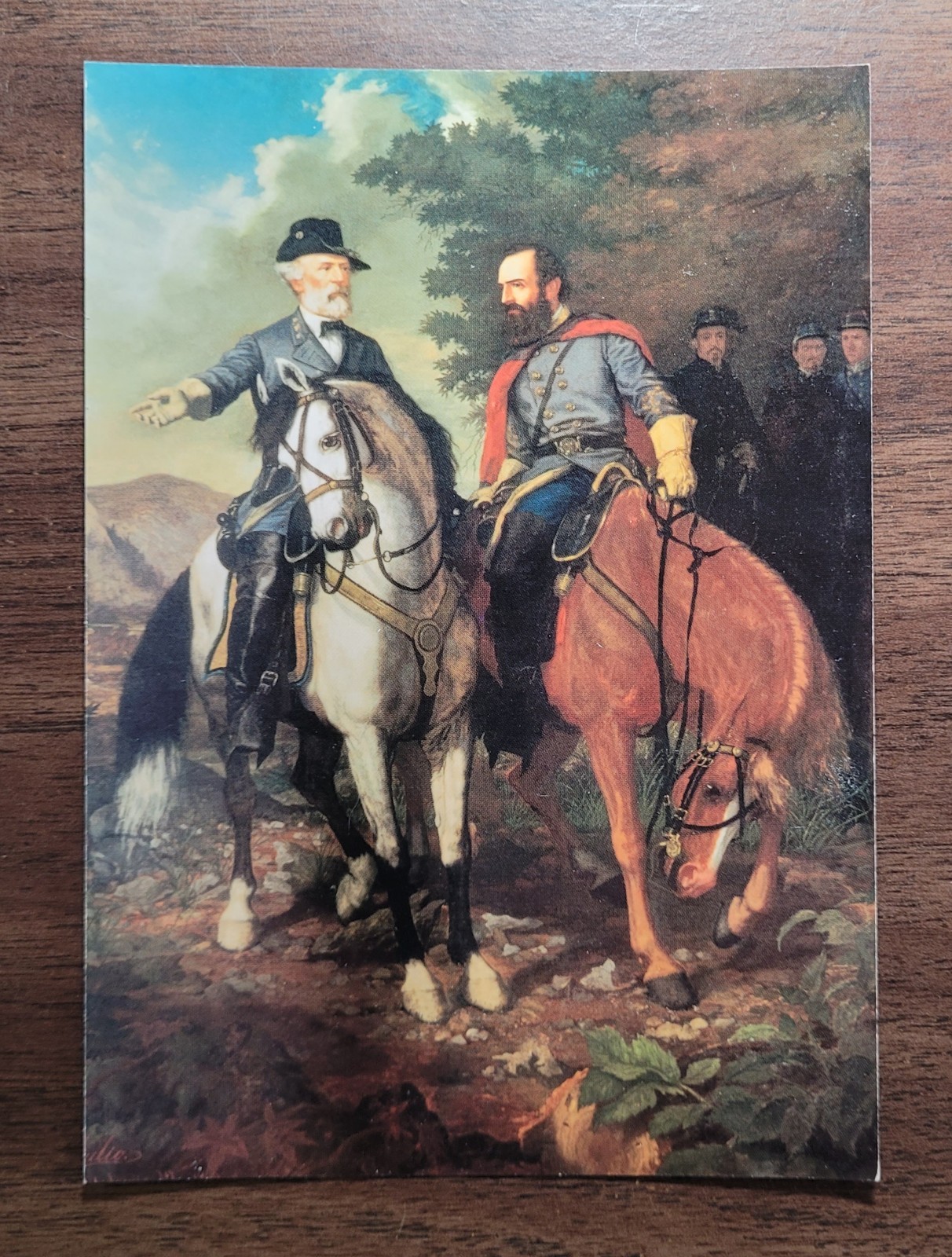 THE LAST MEETING OF LEE & JACKSON - 5x7 POSTCARD - UNUSED - EXCELLENT CONDITION