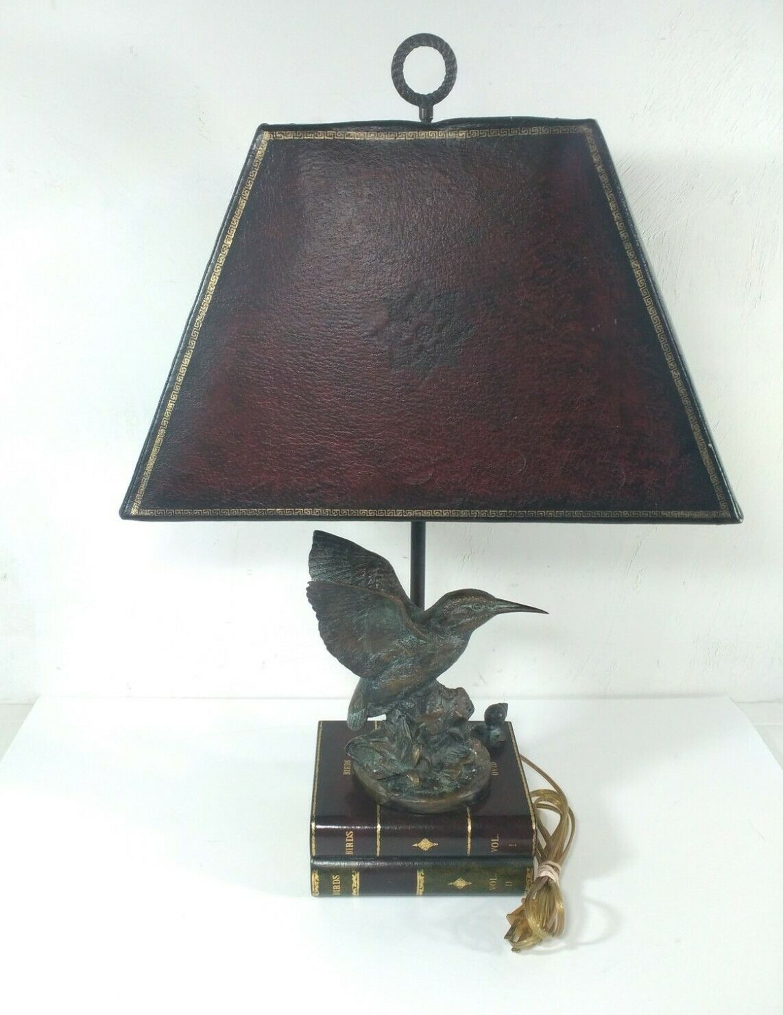 Maitland Smith Antique Collection Brass Hummingbird Sculpture Table Lamp *Rare*