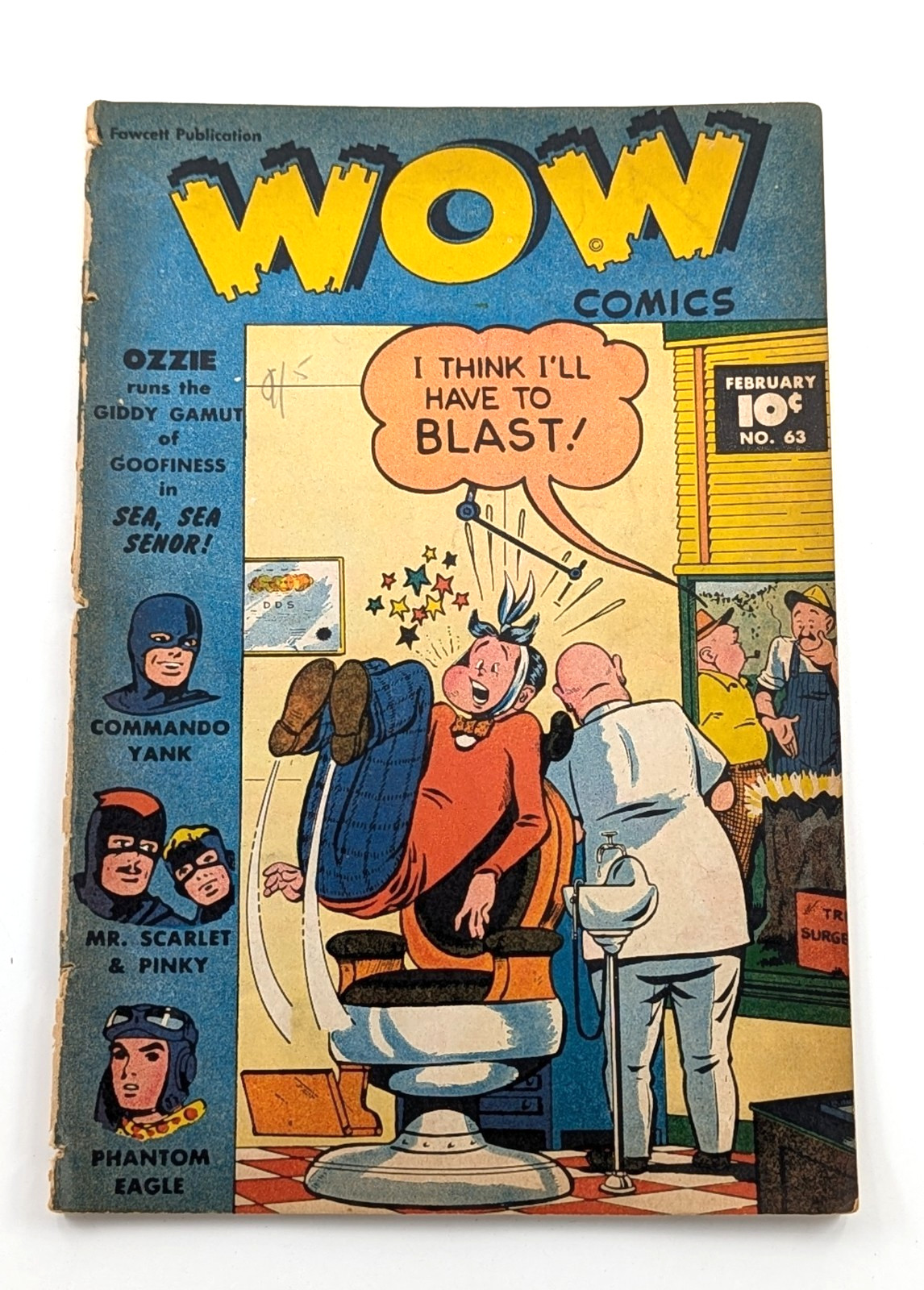 1947 Wow Comics #63 Mr. Scarlet and Pinky Fawcett Comics Golden Age 10 Cent