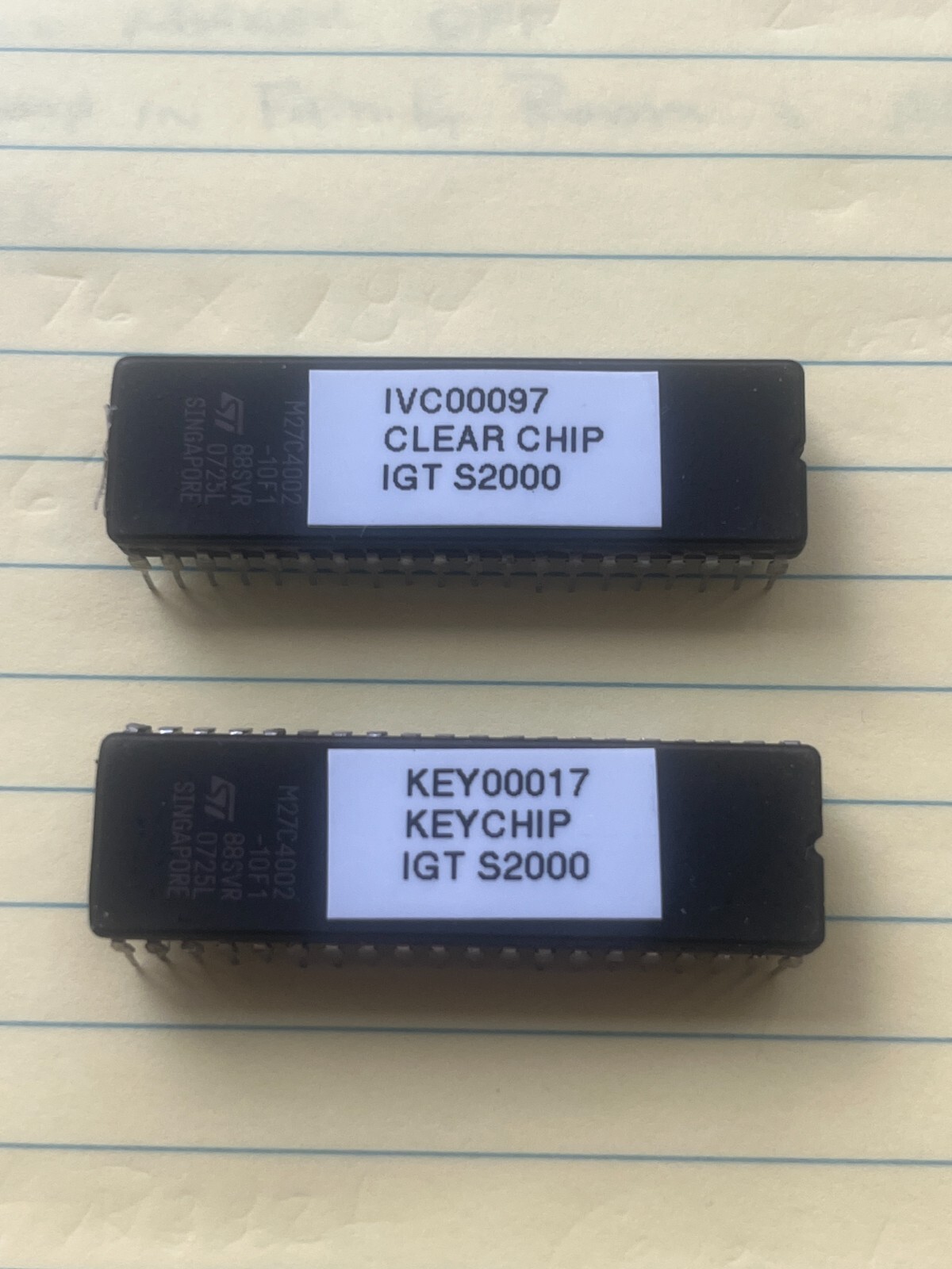 IGT S2000 Clear & Key EPROM Chip Set (IVC00097 & KEY00017) 