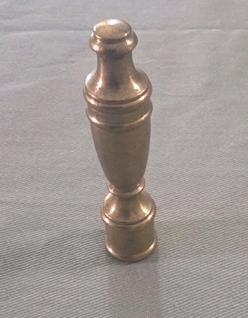 Solid Brass Lamp Shade Finial 2 1/4 inches Tall Scrap Metal
