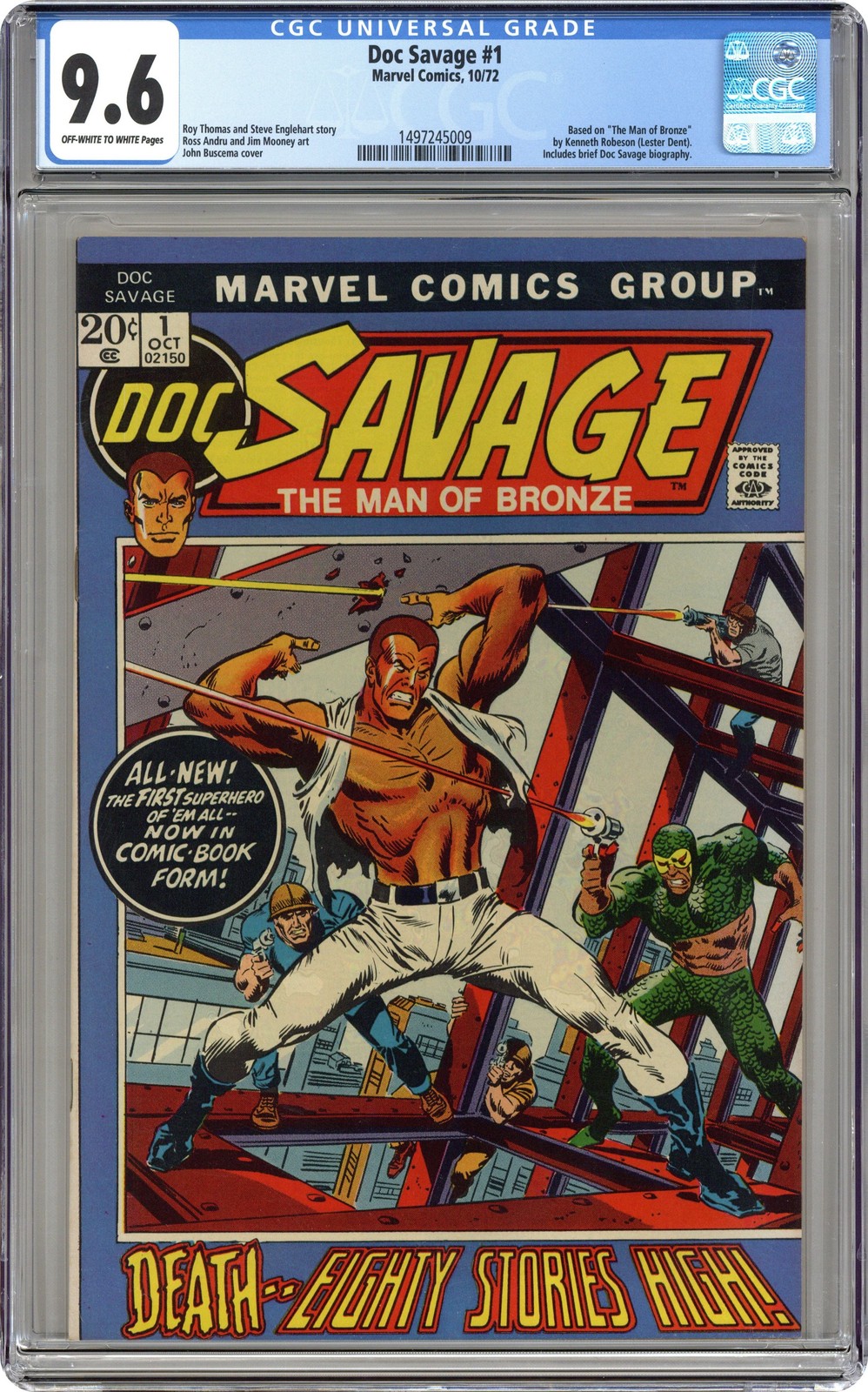 Doc Savage #1 CGC 9.6 1972 1497245009