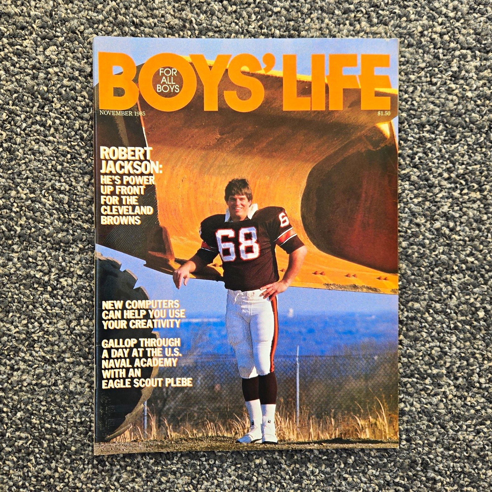 Vintage Cleveland Browns Robert Jackson Boys\' Life Magazine November 1985