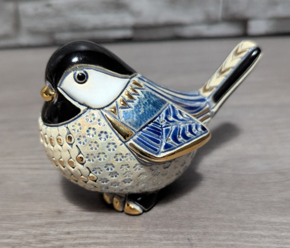 Vintage Artesania Rinconada Uruguay Blue & Gold 2.75