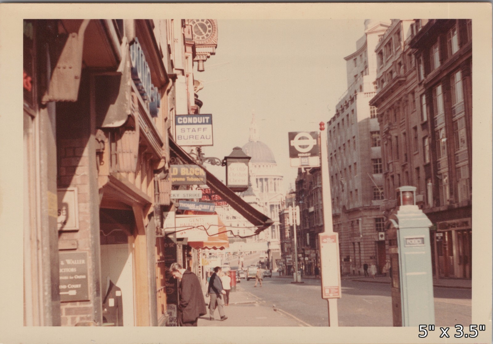 Fleet Street London St Pauls Cathedral Ye Olde Cheshire Cheese Pub VINTAGE PHOTO