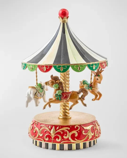 Brand New Retired MacKenzie-Childs Granny Kitsch Carousel Brand New Retired MacKenzie-Childs Granny Kitsch Carousel