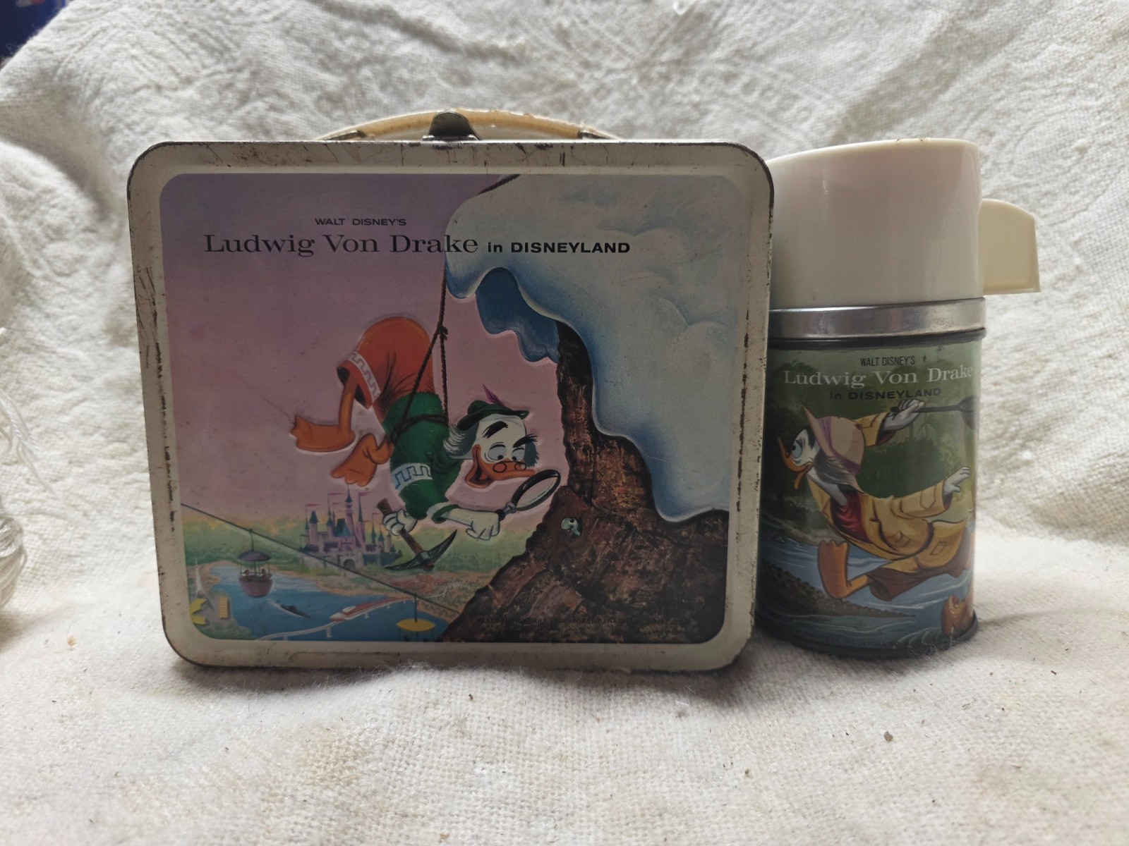 1961 Vintage Ludwig Von Drake Lunchbox w/ Thermos EXCELLENT CONDITION