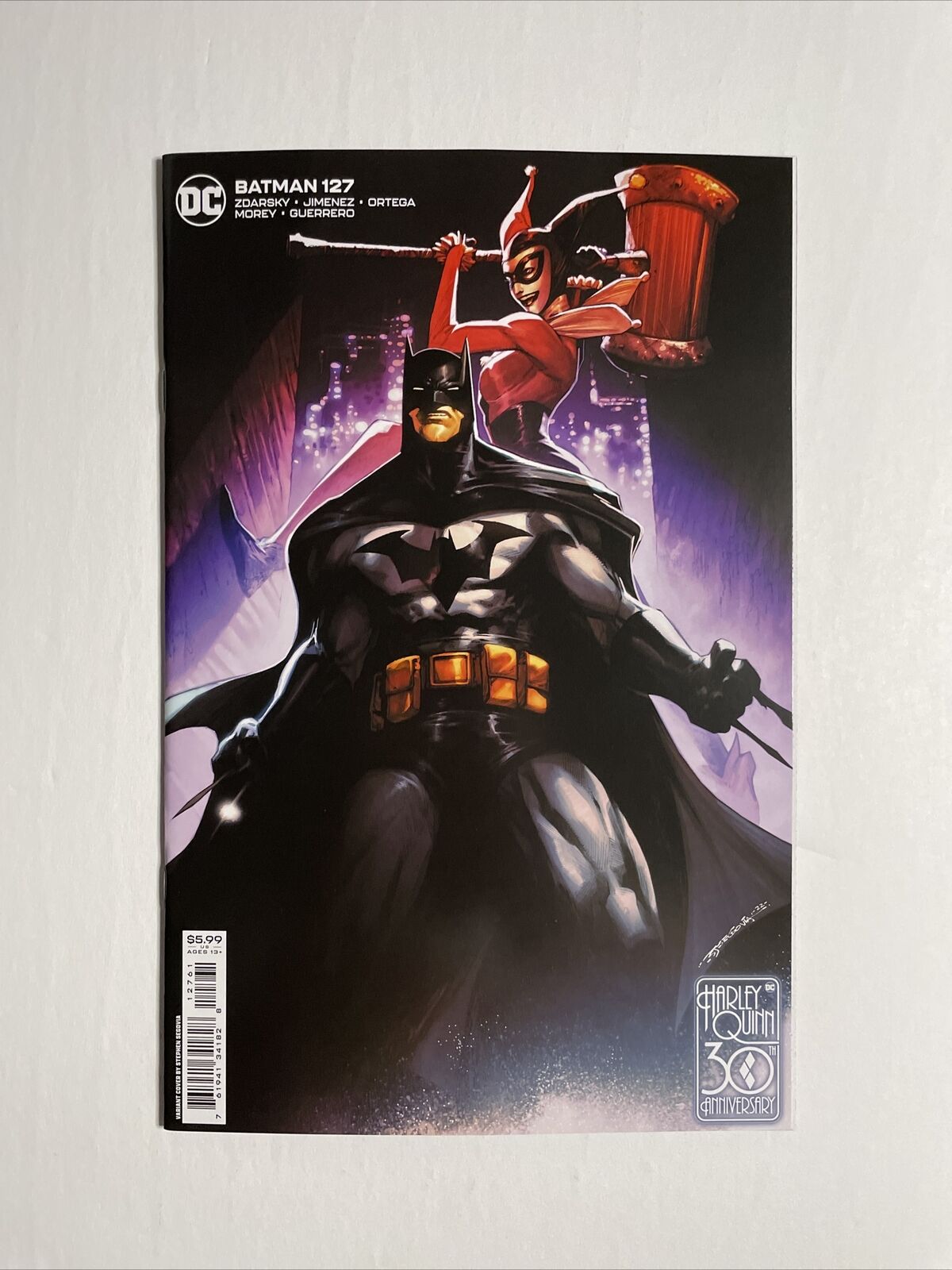 Batman #127 (2022) 9.4 NM DC Segovia Harley Quinn 30th Anniversary Variant Cover