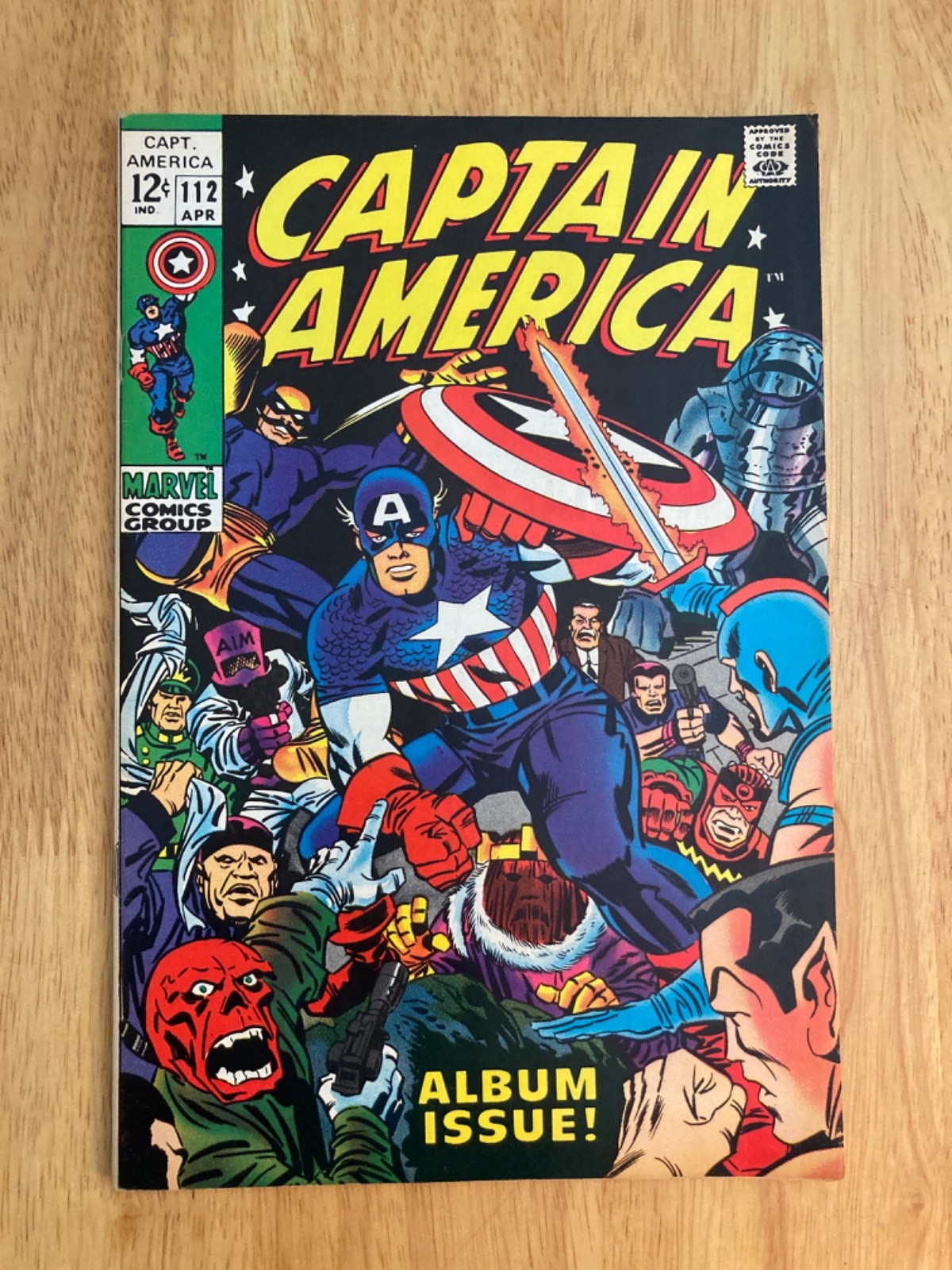 CAPTAIN AMERICA #112 (1969) *VF/NM Beauty* (Some Marvel Tanning at Edges, Read)