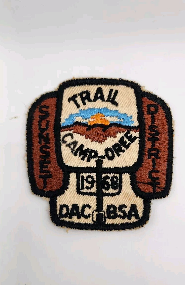 1968 TRAIL CAMPOREE SUNSET DISTRICT BOY SCOUT PATCH