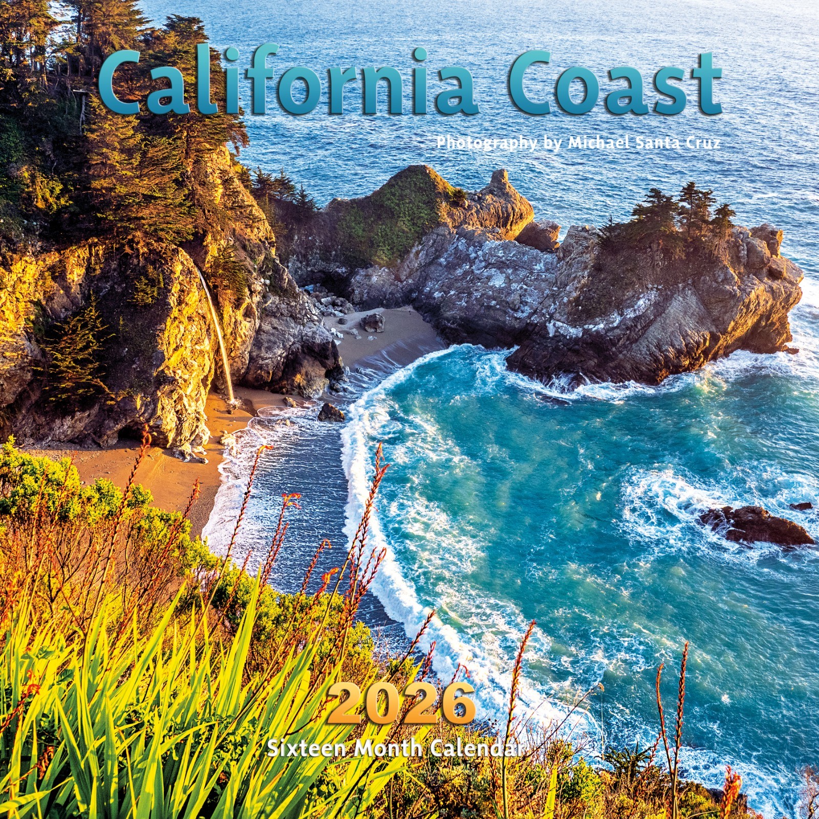 2026 Wall calendar with photography of California Coast 12 x12 inches