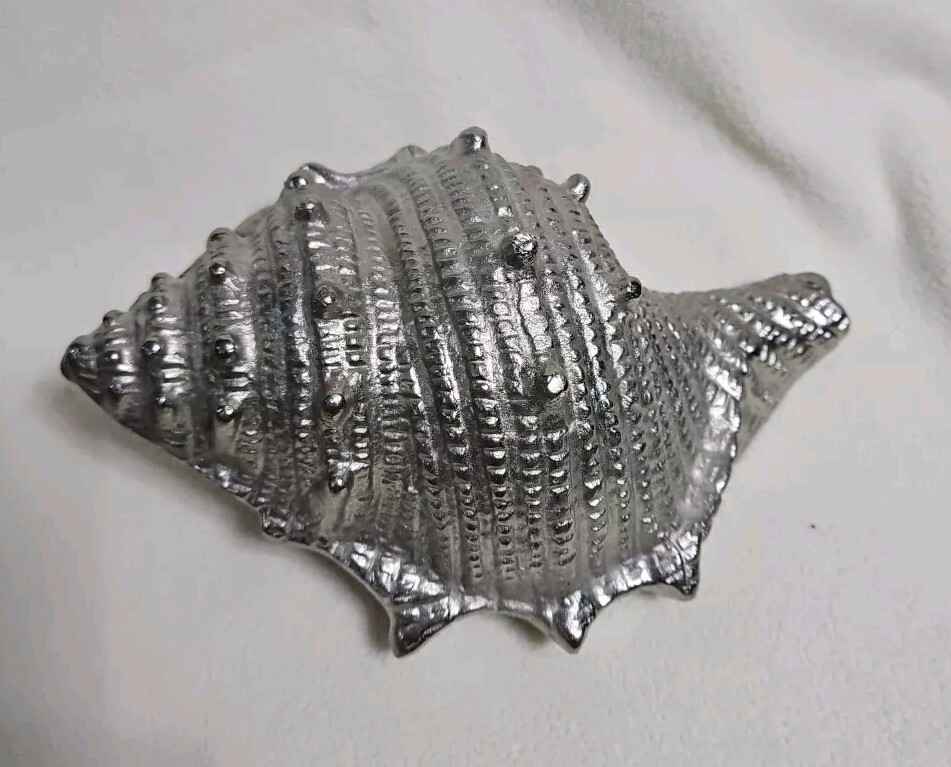Unique Mid Century Modern Cast Aluminum? Large Conch Shell Unique Mid Century Modern Cast Aluminum? Large Conch Shell